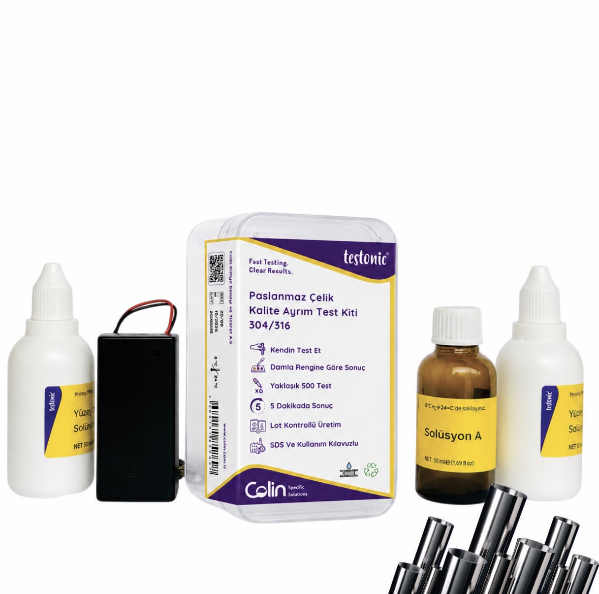 Stainless Steel Grade Identification Test Kit - 304/316