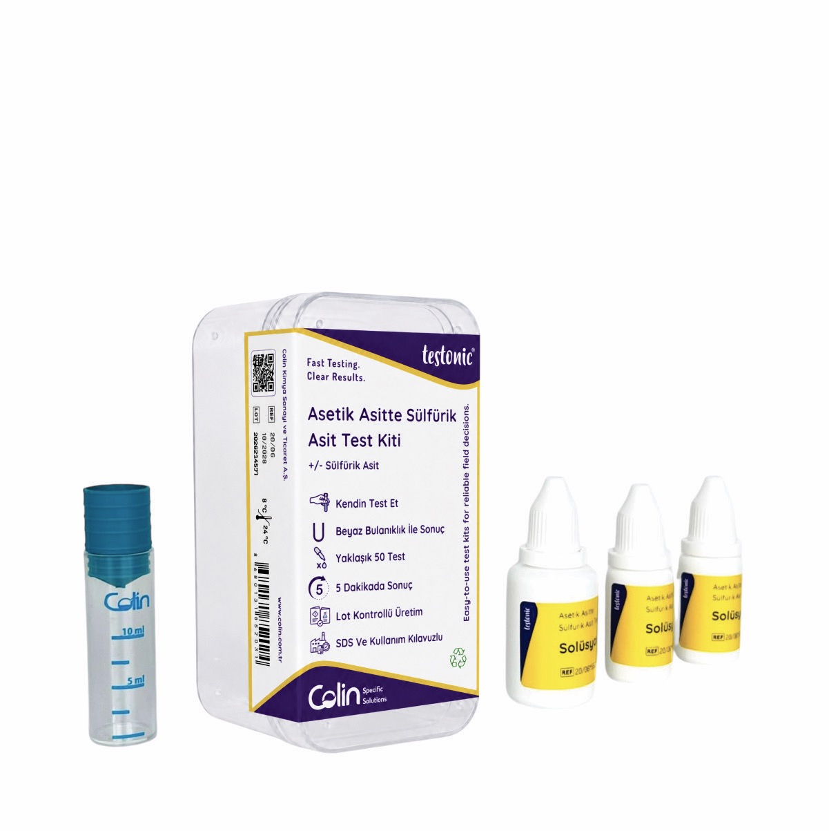 Detection of Sulphuric Acid in Acetic Acid Kit