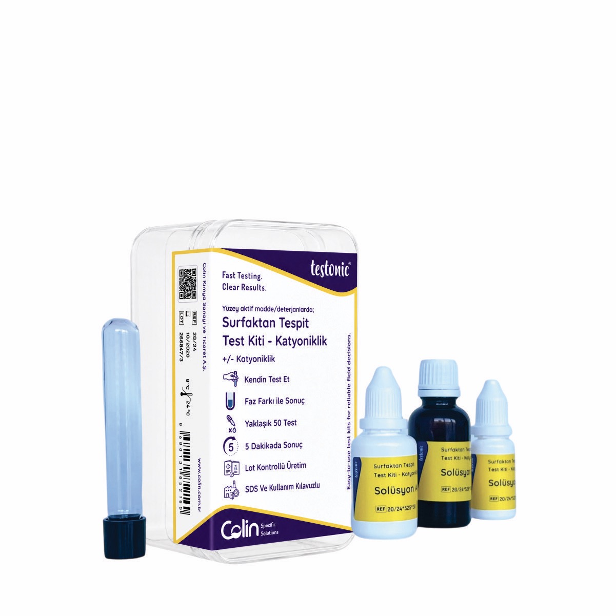 Surfactant Detection Test Kit - Cationicity