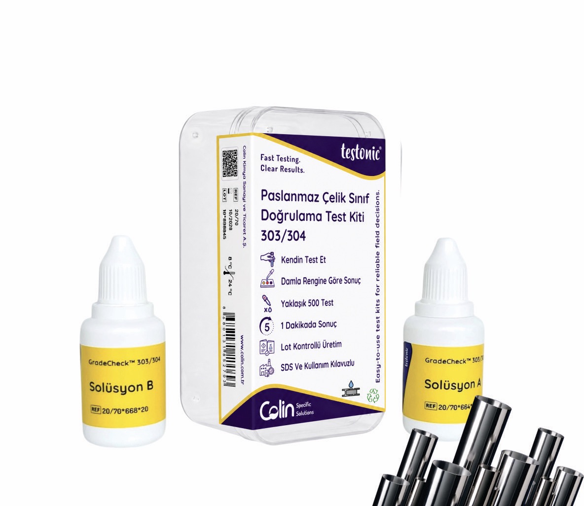  Stainless Steel Grade Identification Test Kit - 303/304